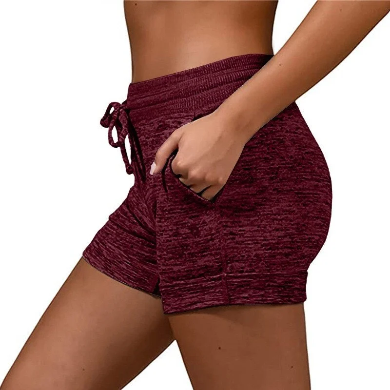 2021 New Summer Hot Shorts 5XL women Lace Up High Waist Elastic Cotton Short Women shorts solid color drop shipping