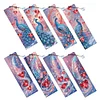 8Pcs DIY Peacock Diamond Painting Art Bookmarks with Crystal Pendants for Gift