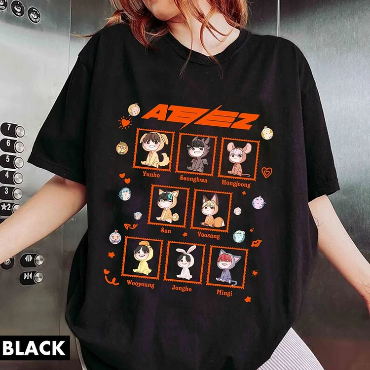 Ateez Aniteez Chibi T-Shirt officialateezshop