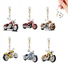 Motorrad-Diamant-Gem&auml;lde Schl&uuml;sselanh&auml;nger-Tier doppelseitig f&uuml;r Handtaschen-Dekoration f&uuml;r Erwachsene