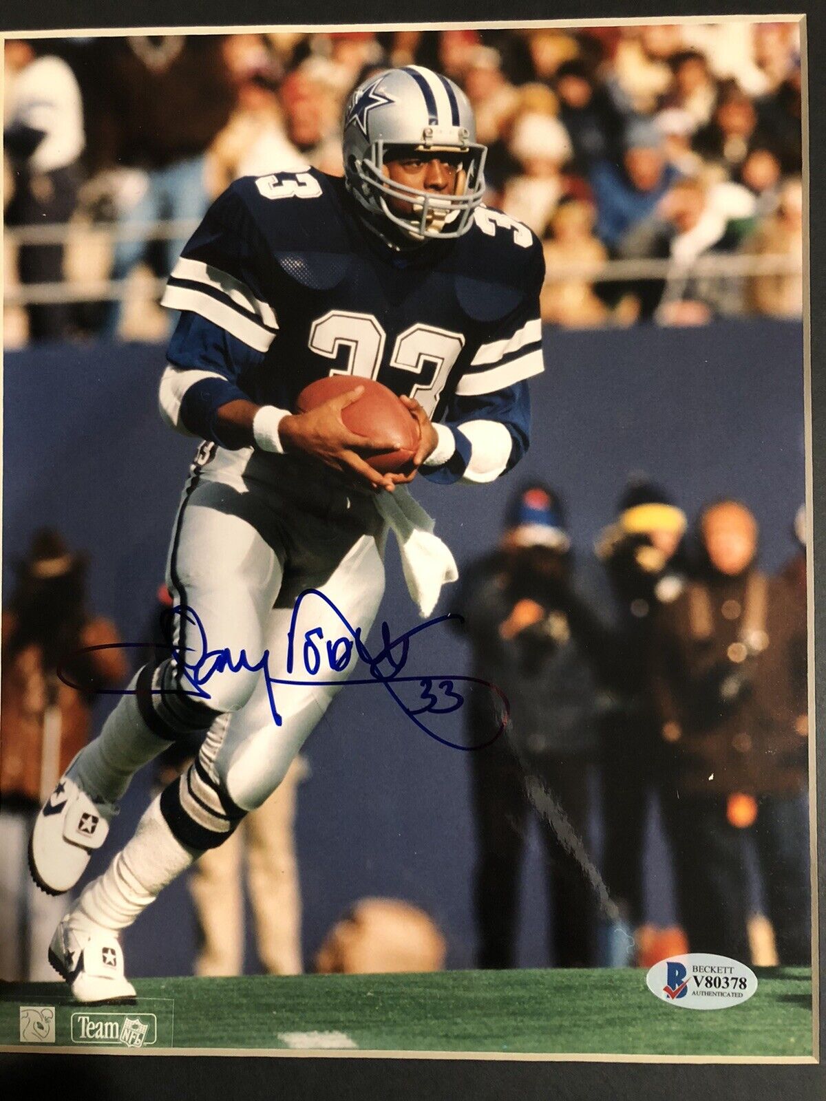 Tony Dorsett Signed Autographed 8x10 Glossy Photo Poster painting Matted BAS Coa