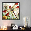 (40*40cm)Dragonfly Dandelion - Full Round Drill Diamond Painting