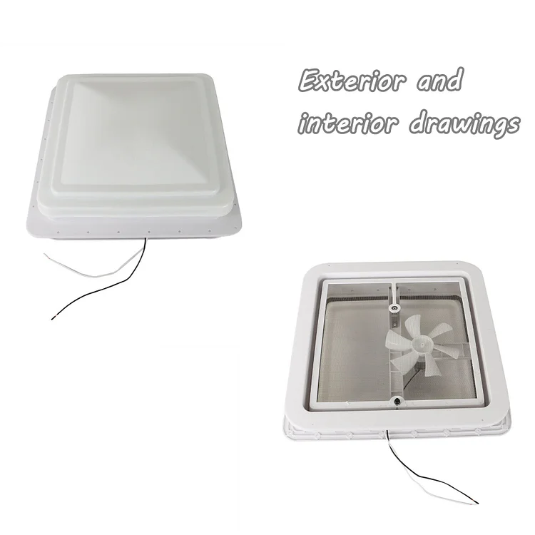 Silscvtt 14 Inch RV Roof Vent for Trailer Universal Replacement Lid Roof Vent with Vent Fan