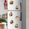 6PCS Santa Claus Series DIY Pearl Diamond Painting Christmas Fridge Magnets, Sparkling Rhinestone Refrigerator Magnet Craft Kit for Home Decor & Gifts