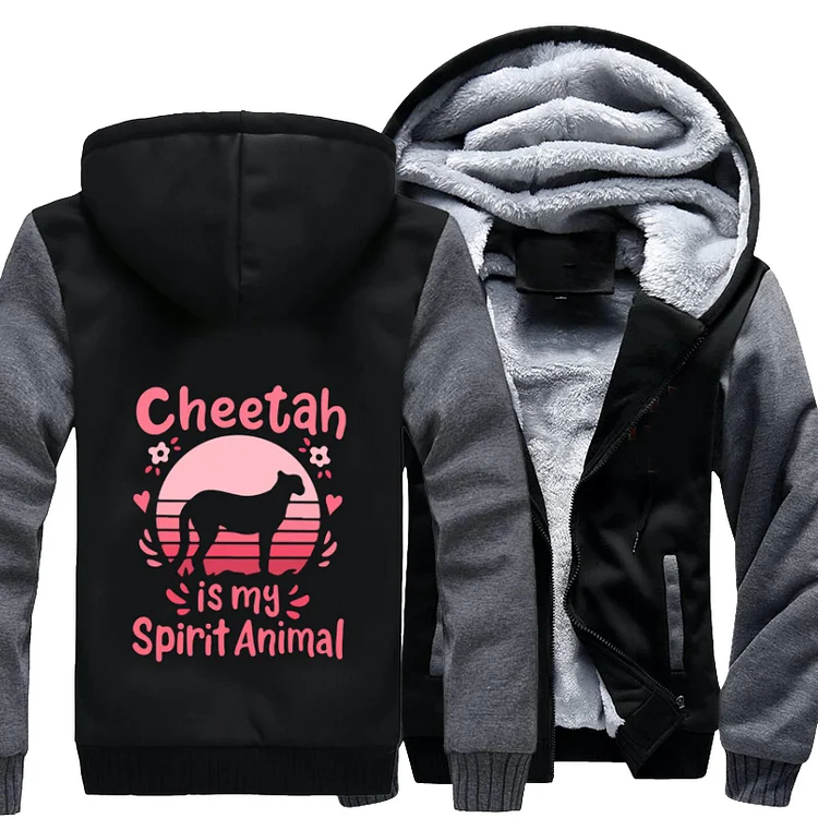 Cheetah Spirit Animal, Cheetah Fleece Jacket