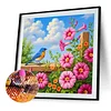 Diamond Painting-5D Full Round Drill Flowers & Bird