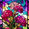 Diamond Painting -DIY Round Drill Stained Glass Celosia Cristata(40x40cm)