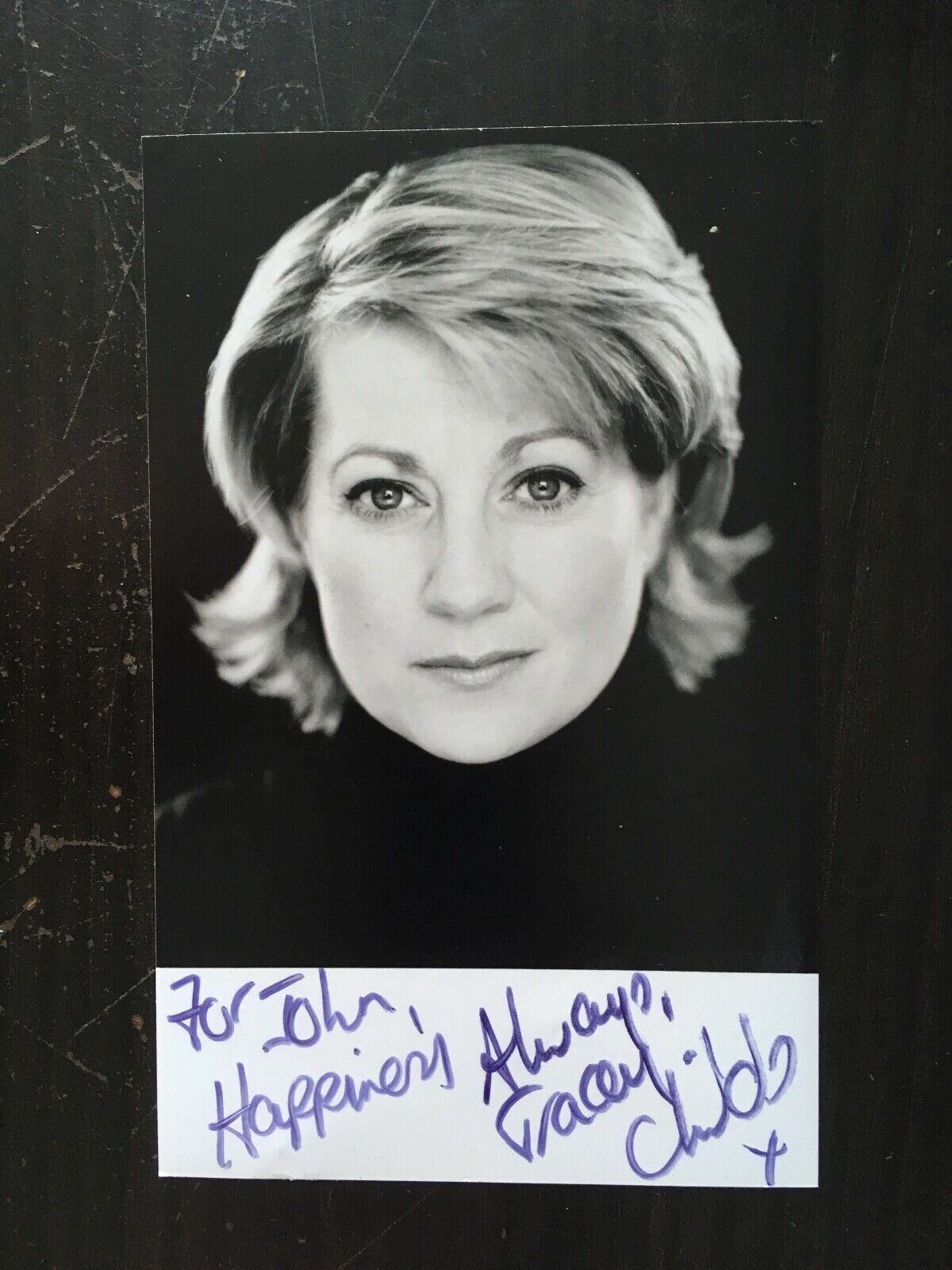 TRACEY CHILDS - HOWARDS WAY / DR WHO ACTRESS - EXCELLENT SIGNED Photo Poster painting