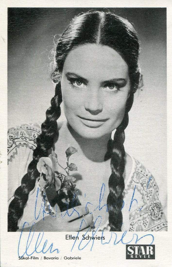 Ellen Schwiers GERMAN ACTRESS autograph, signed vintage Photo Poster painting