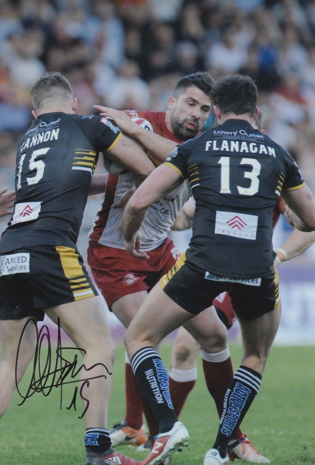 Mickael Simon Hand Signed 12x8 Photo Poster painting - Catalans Dragons Autograph.