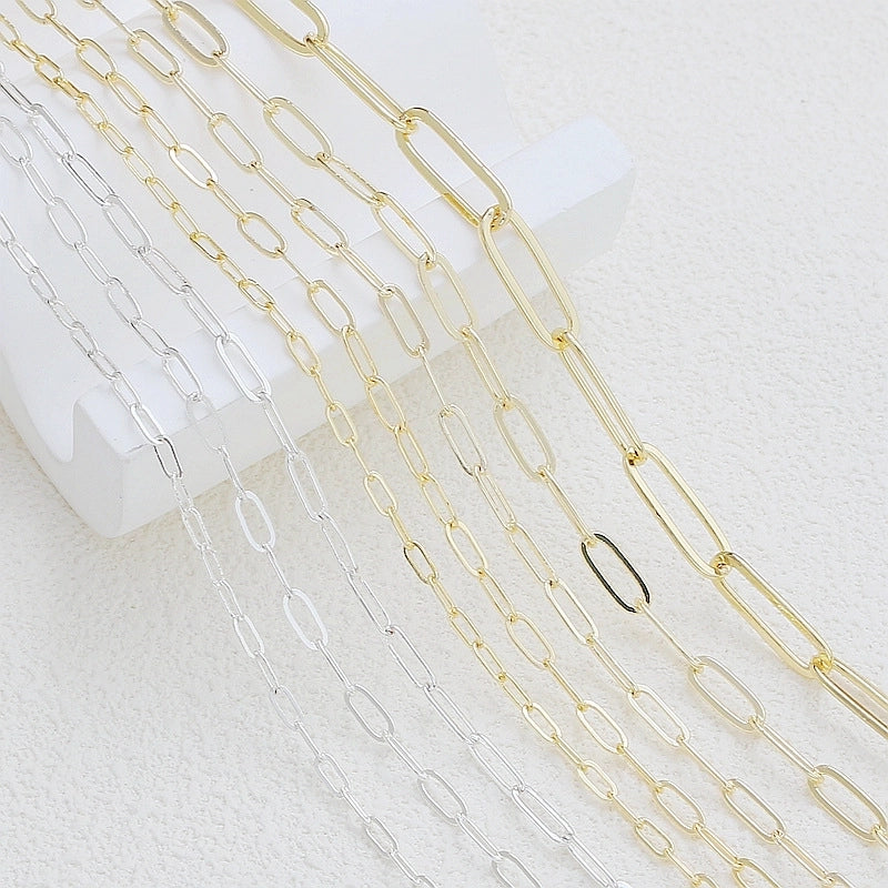 1 Piece Copper 14K Gold Plated Solid Color Chain