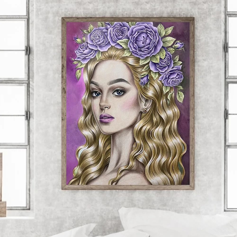 Full Round Diamond Painting 30*40cm - Girl