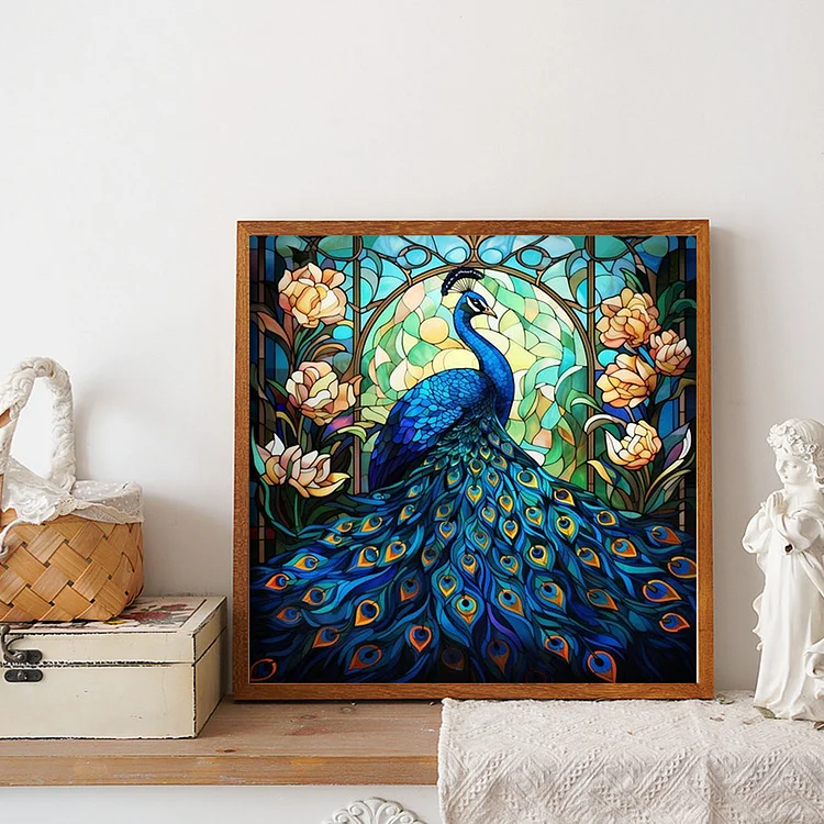 Fantasy Landscape Peacock 5D Diamond Painting Bedroom Decoration