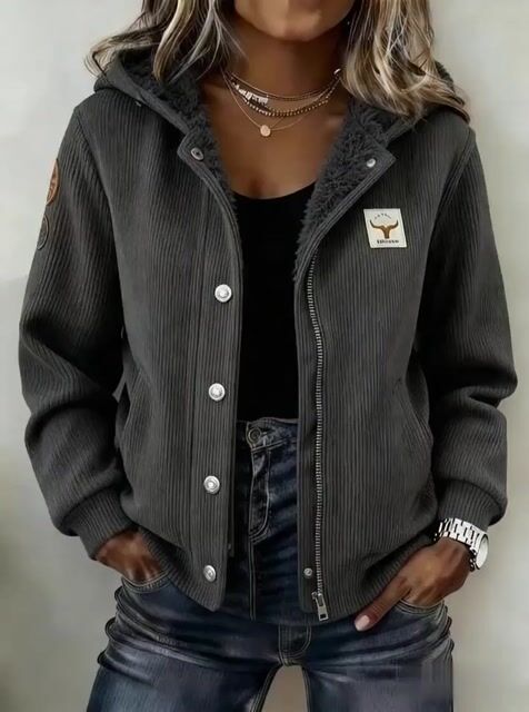 Women'S Casual Color-Blocked Patchwork Jacket 