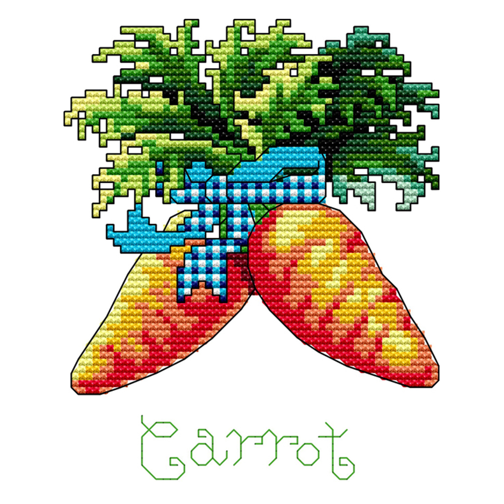 

Carrot - 14CT Stamped Cross Stitch - 15*17CM, 501 Original