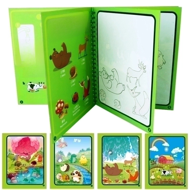 3 Pieces Painting Book Cartoon Letter Paper Toys
