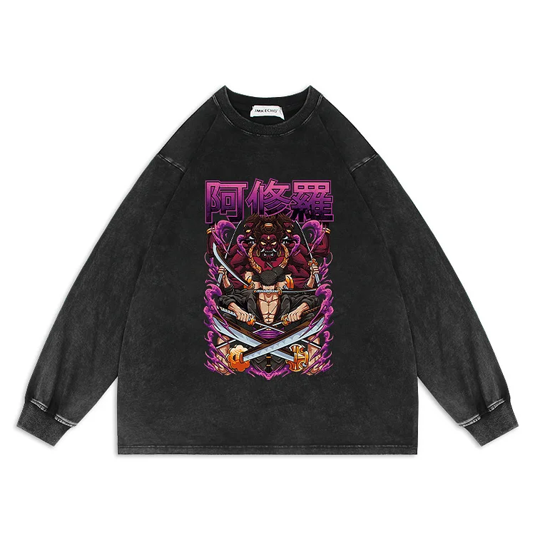 Pure Cotton One Piece Zoro Asura Sweatshirt weebmemes