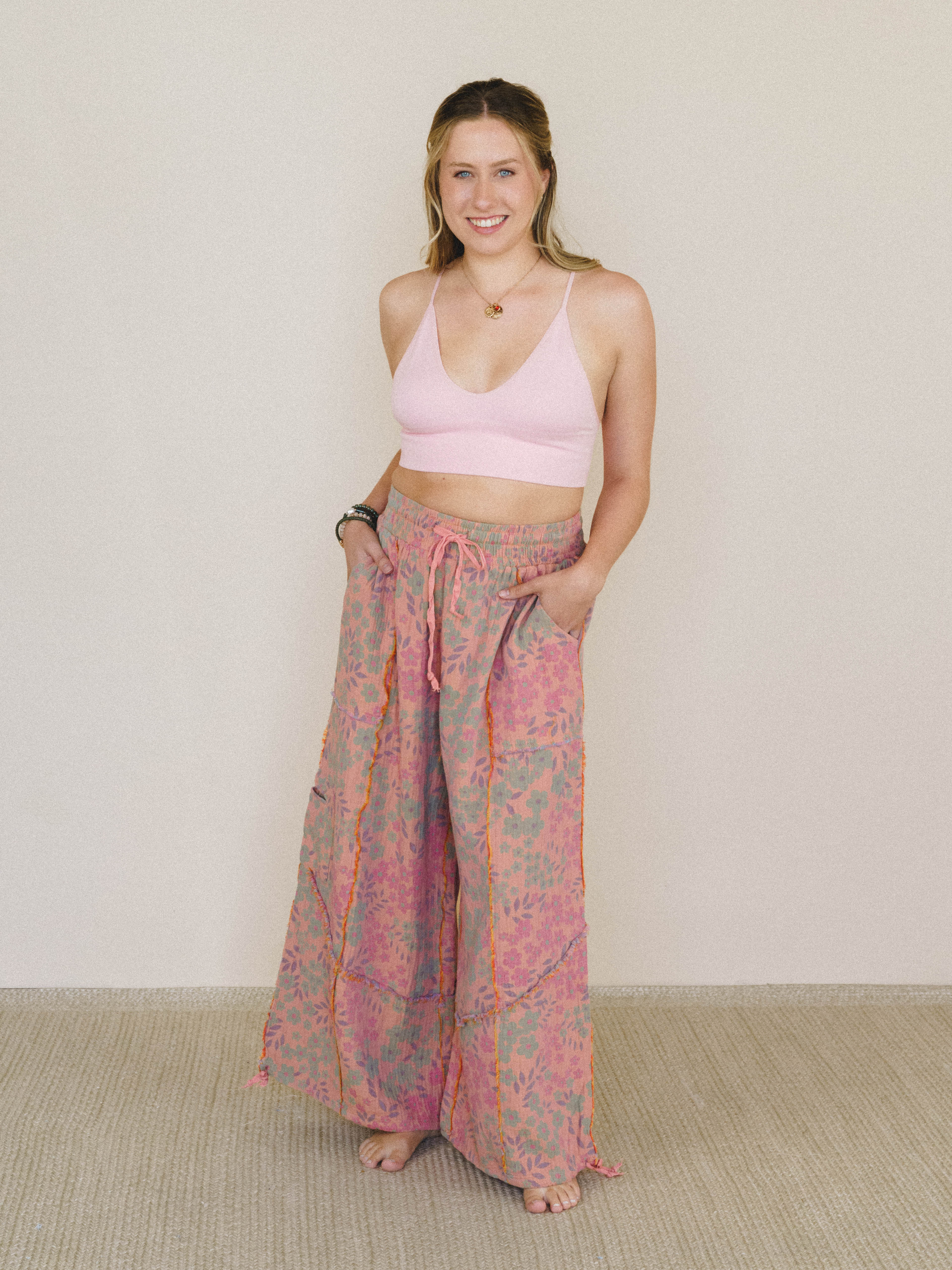Wild Rose Whisper Pants - Orange