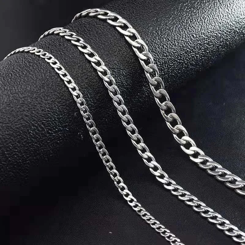 Christmas Gift Stainless Steel Chain Necklaces for Women Men Long Hip Hop Necklace On The Neck Fashion Jewelry Accessories Friends Gifts