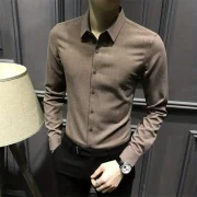 Gerryellis men fashion Men's Shirt Black for Office Dress Male Shirts Business Formal Cheap Brand Cool Korean Style Summer Xxl Button Up Casual Sale I