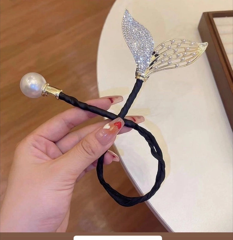 Women’s Minimalist Peacock Feather Flower Alloy Plating Inlay Rhinestones Hair Band