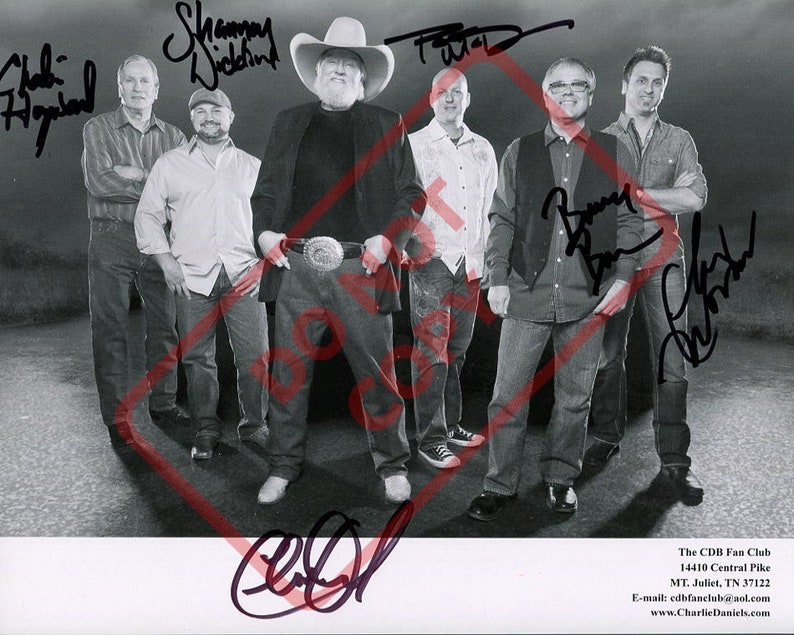 Charlie Daniels Band 8.5x11 Autographed Signed Reprint Photo Poster painting