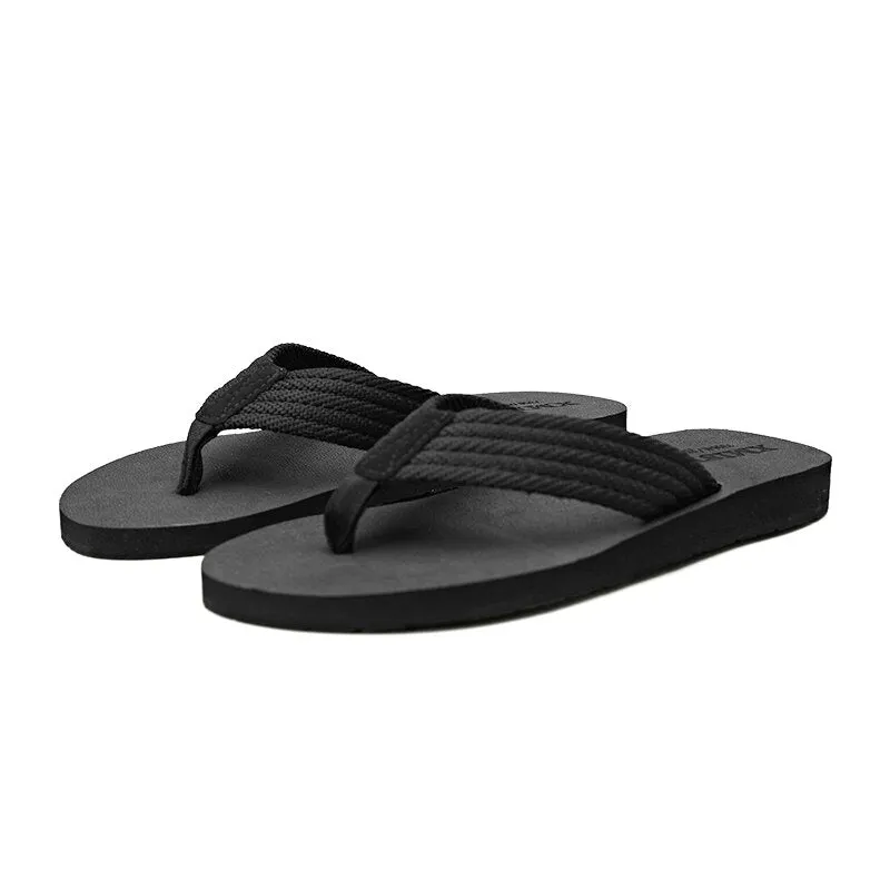 2021 New Home Men Soft Slippers Summer Classic Beach Sandals Men Hand-sewn Flat Flip Flops PU Rubber Platform Adult F804