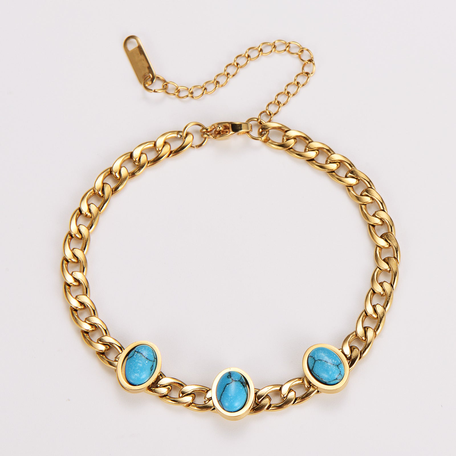 Women IG Style Ellipse U-Shape Stainless Steel Electroplating Bracelets