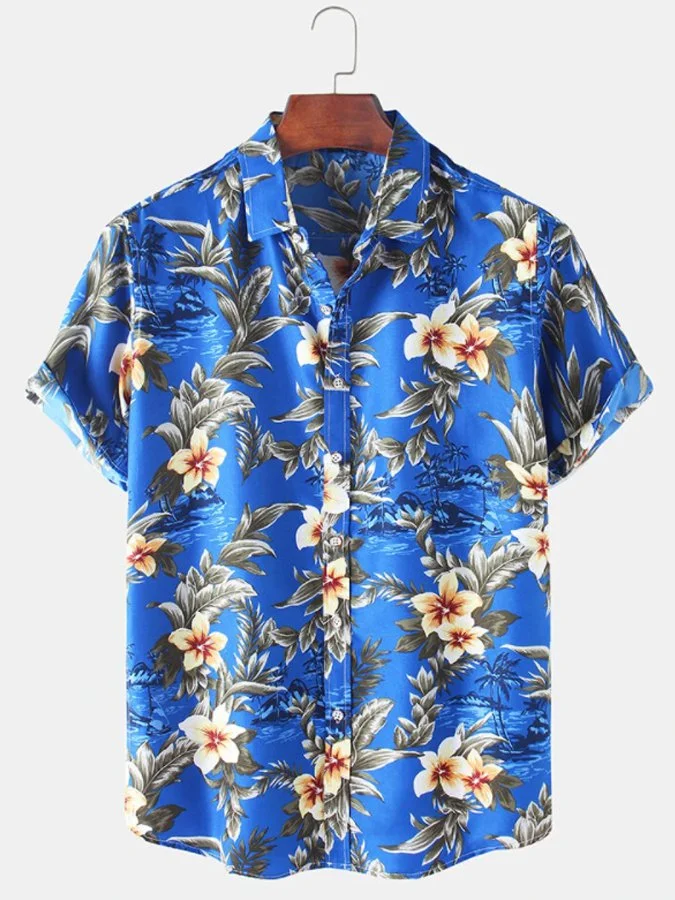 Palm Wave Men's Hawaiian Shirt 5XL