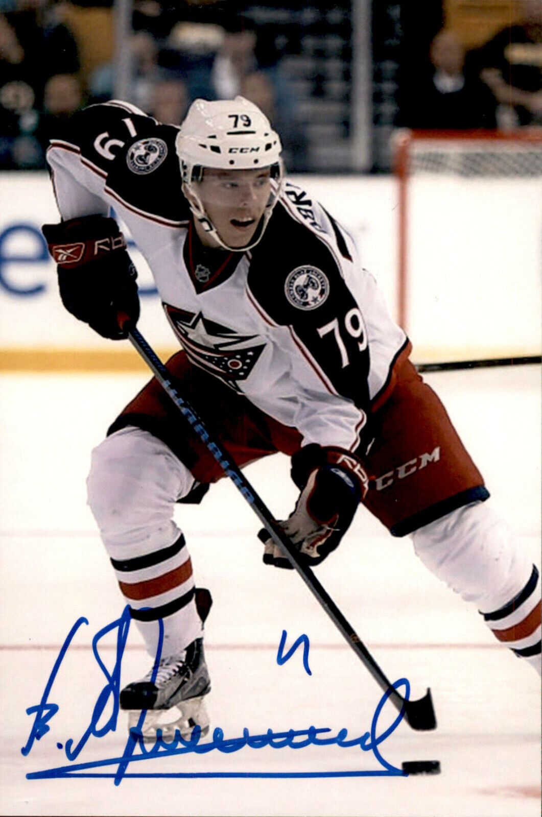 Vitali Abramov SIGNED 4x6 Photo Poster painting COLUMBUS BLUE JACKETS #5