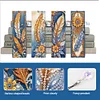 (US Local)4Pcs Special Shape Feathers Diamond Painting Bookmark Making Kit for Book Lovers
