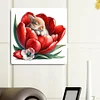 Diamond Painting-5D Full Round Drill  Flower Rabbit