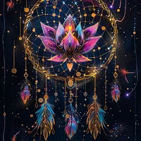 Lotus Dreamcatcher - Diamond Painting