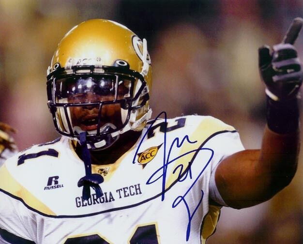 *JONATHAN DWYER*SIGNED*AUTOGRAPHED*Photo Poster painting*GEORGIA TECH*PITTSBURGH*STEELERS*COA*