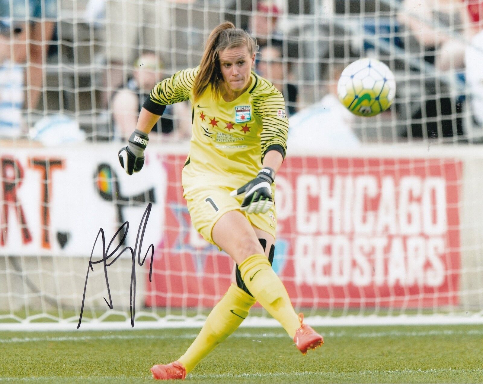 ALYSSA NAEHER signed *TEAM USA* WOMENS SOCCER 8X10 Photo Poster painting (RED STARS) W/COA #3