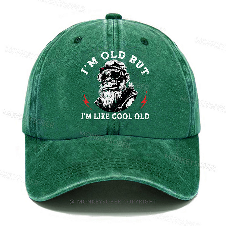 Personalized " I'm Old But I'm Like Cool Old " Custom Washed Baseball Caps