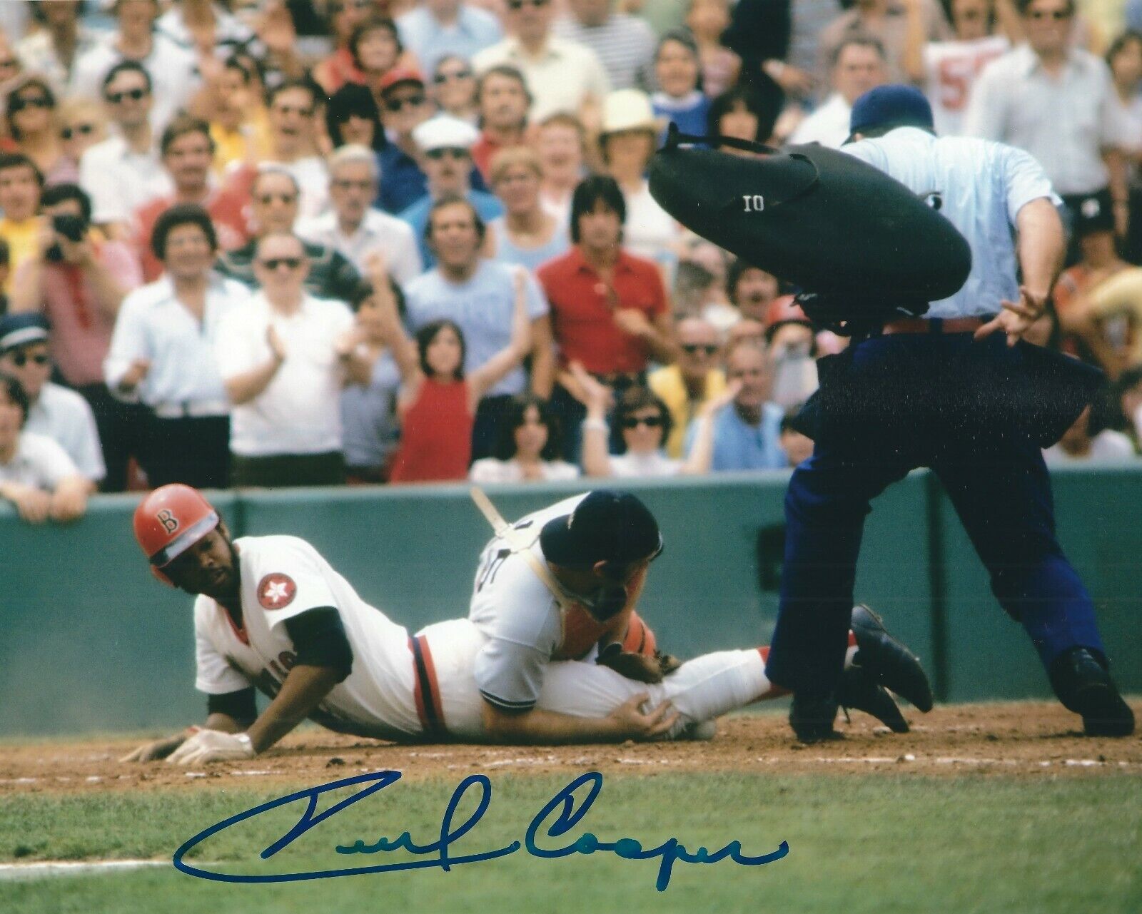 Signed 8x10 CECIL COOPER Boston Red Sox Autographed Photo Poster painting- COA