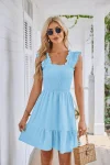 Casual Sleeveless Square Neck Dress