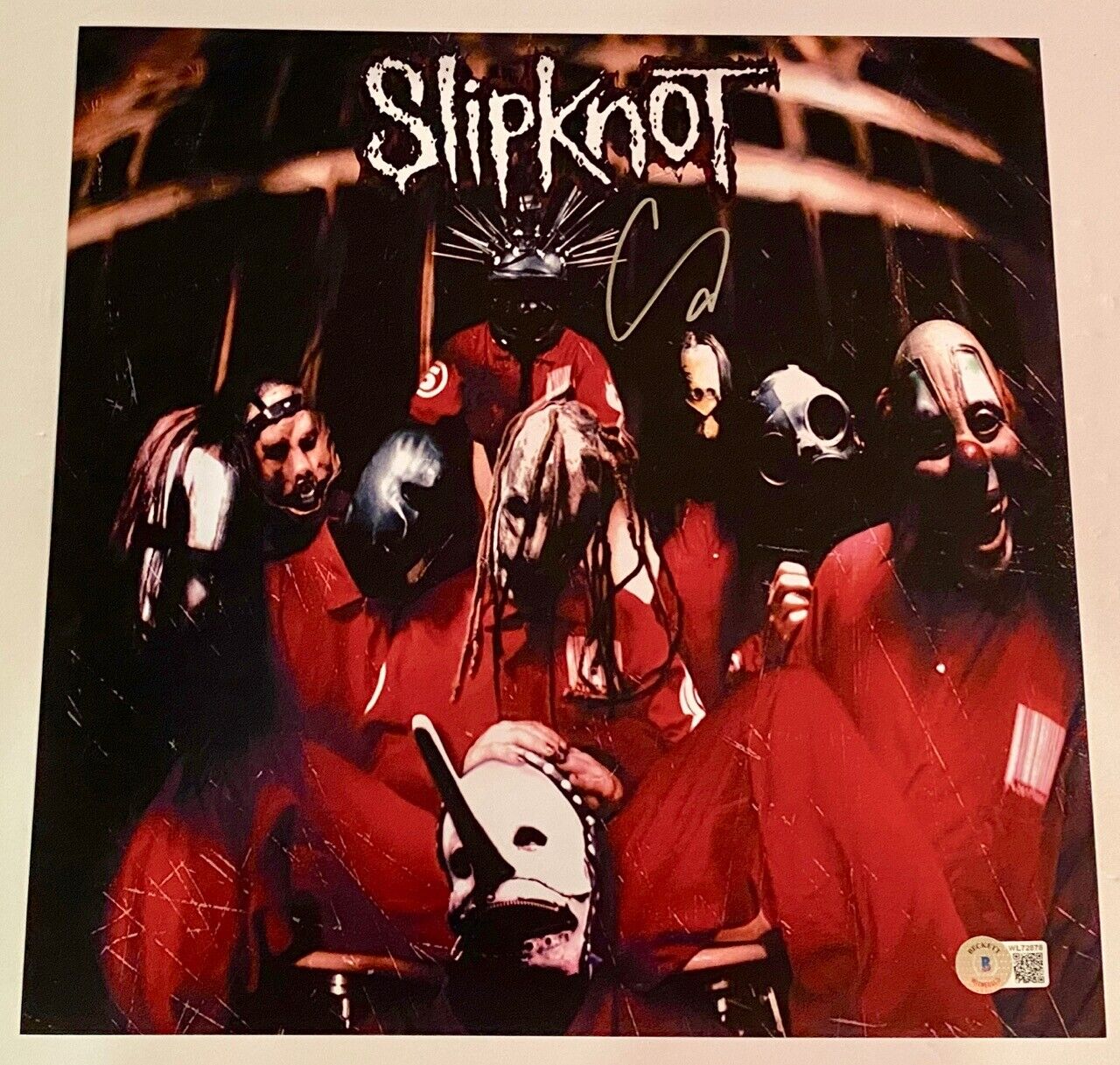 Corey Taylor Signed Slipknot ST Self Titled Album Cover 12x12 Photo Poster painting BAS COA