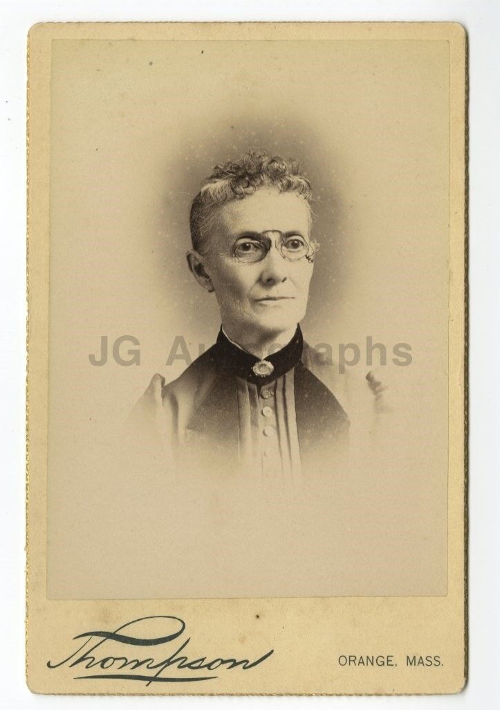 19th Century Woman - Organge, MA - Thompson Photo Poster painting Studio Cabinet Card