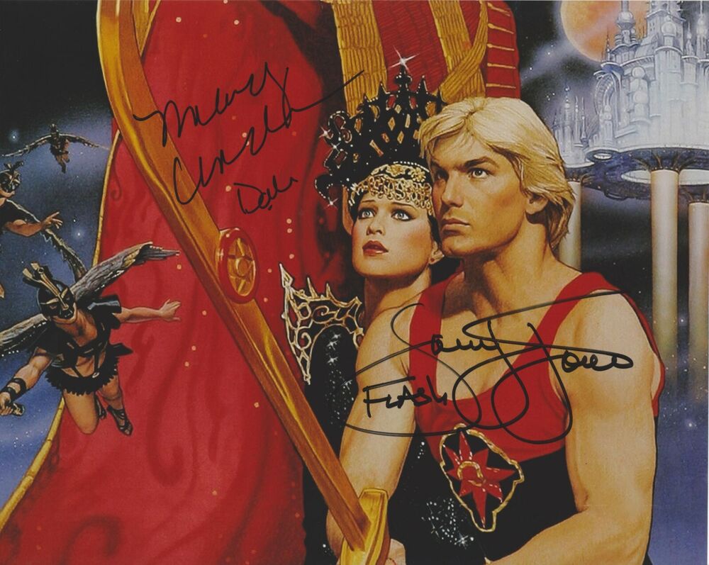 Sam J Jones & Melody Anderson Flash Gordon Signed 8x10 Photo Poster painting #2