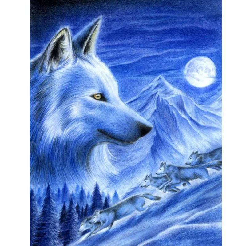 Diamond Painting - Full Round/Square Drill - Wolf(30*40 - 50*60cm)