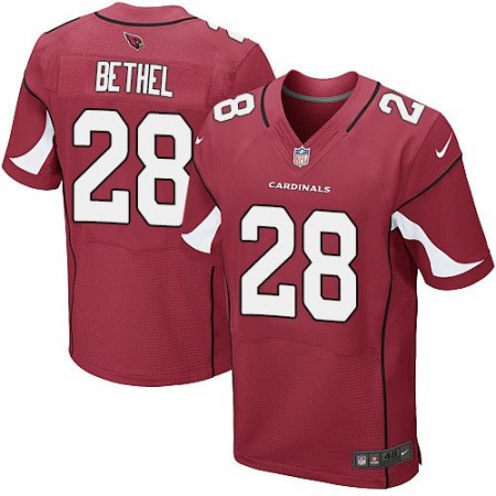 Cardinals #28 Justin Bethel Red Team Color Men's Stitched NFL Elite Jersey