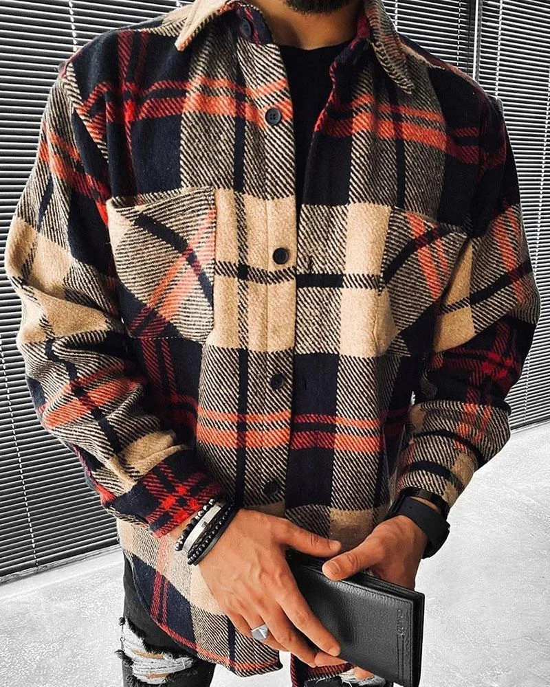 Men's quilted jacket shirts-61
