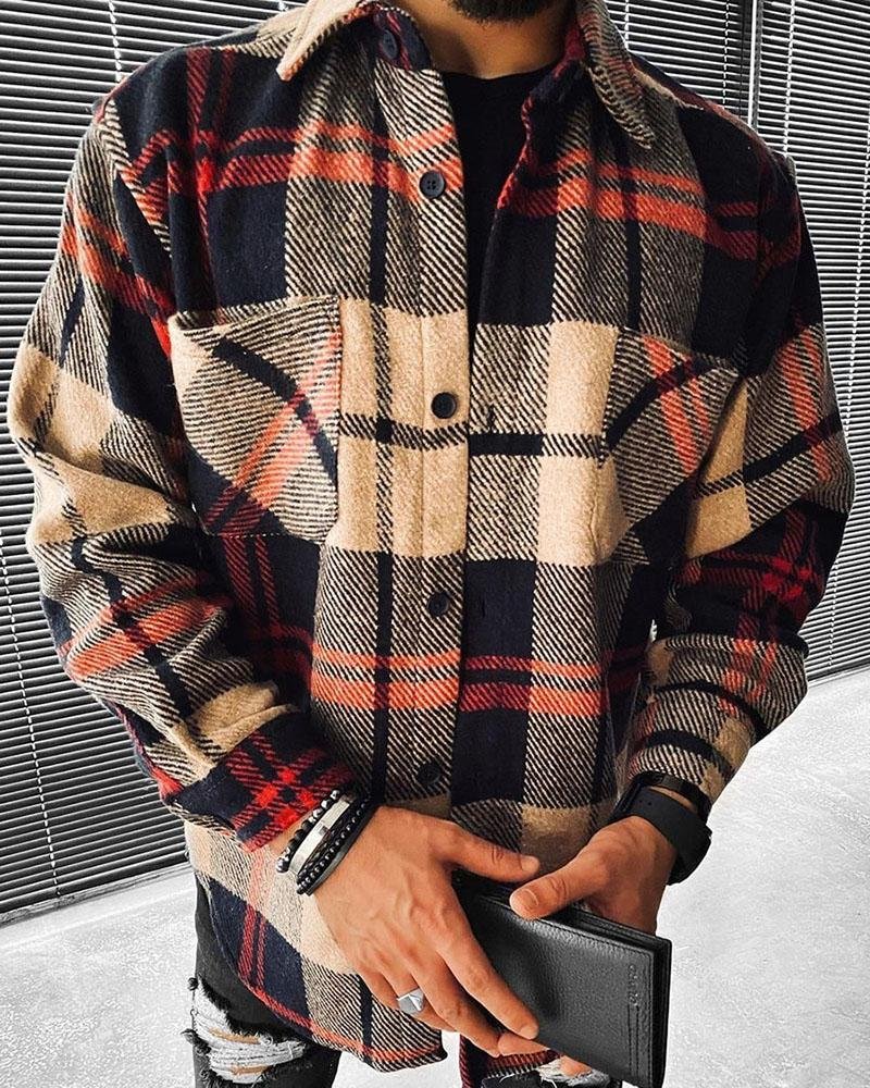 Men's quilted jacket shirts-61