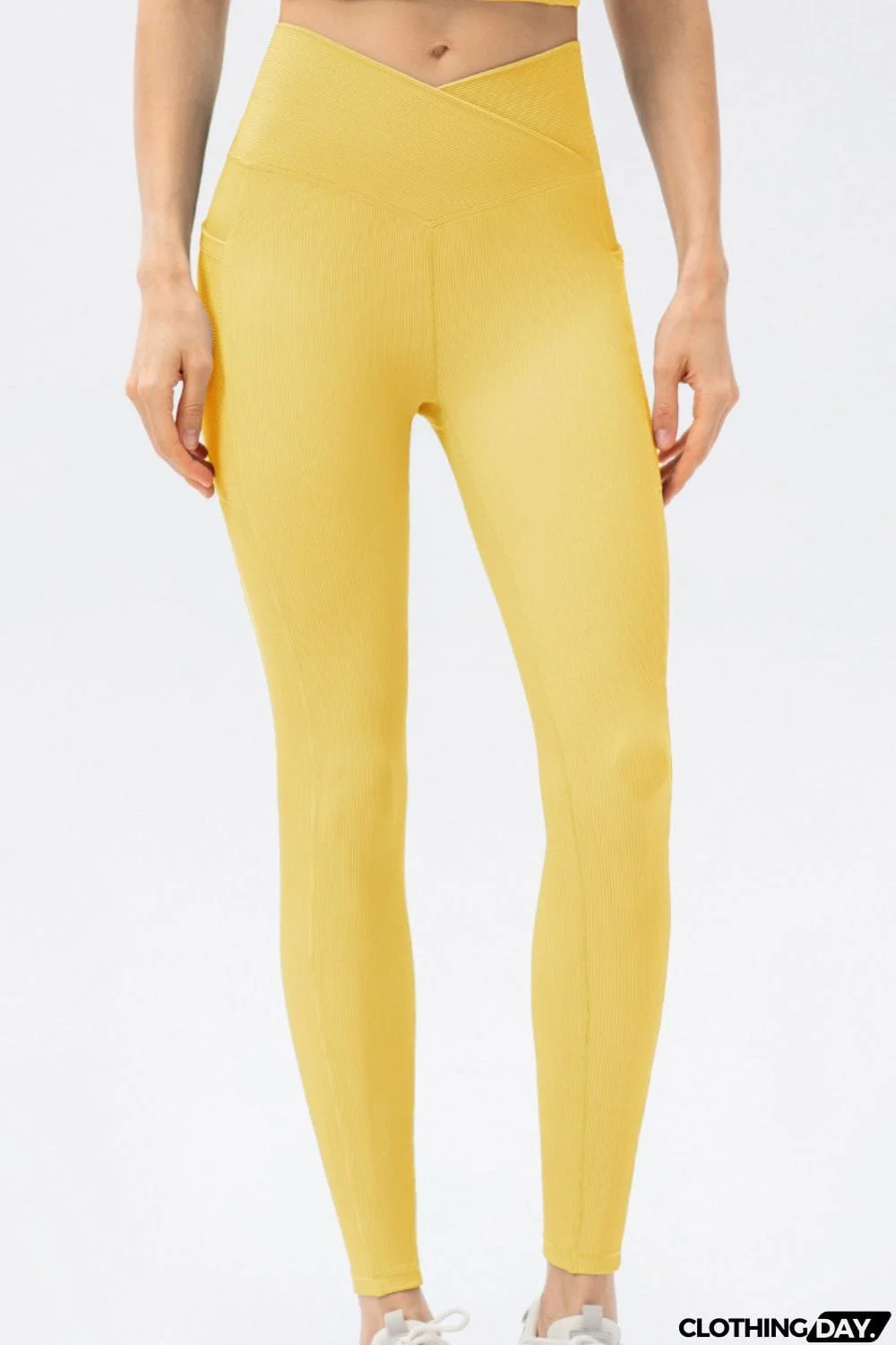 V Shape Waistband Slim Fit Long Sports Pants