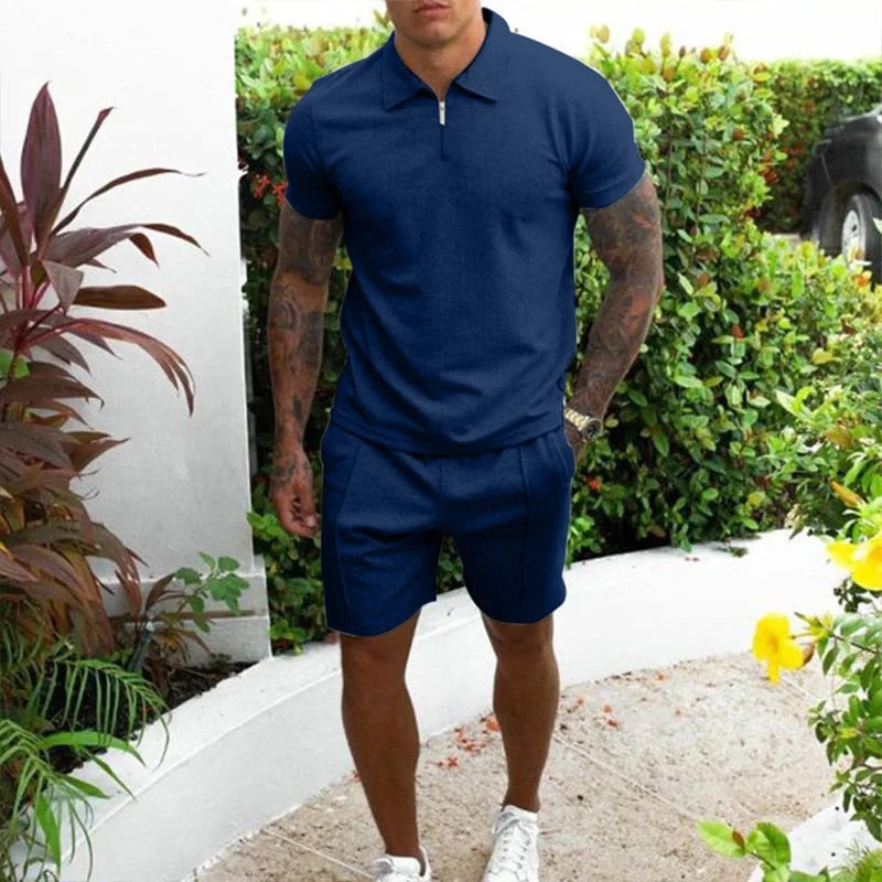 Aonga Men's Tracksuit 3D Printing Short Sleeve Shorts Hip Hop Sets Men Fashion Summer Sweatsuit Men Sports Suits Stripe Tracksuit