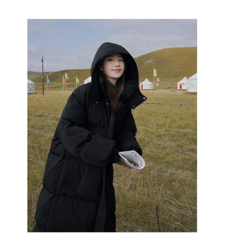 Toloer Thickness Down Cotton Clothes Korean Version Loose Long Knee Cotton-Padded Clothes 2023 Winter New Coat Ins Bread Clothing Tide-Outfit Ideas