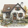 Cabin-11CT Stamped Cross Stitch 40*40cm/15.75*15.75in
