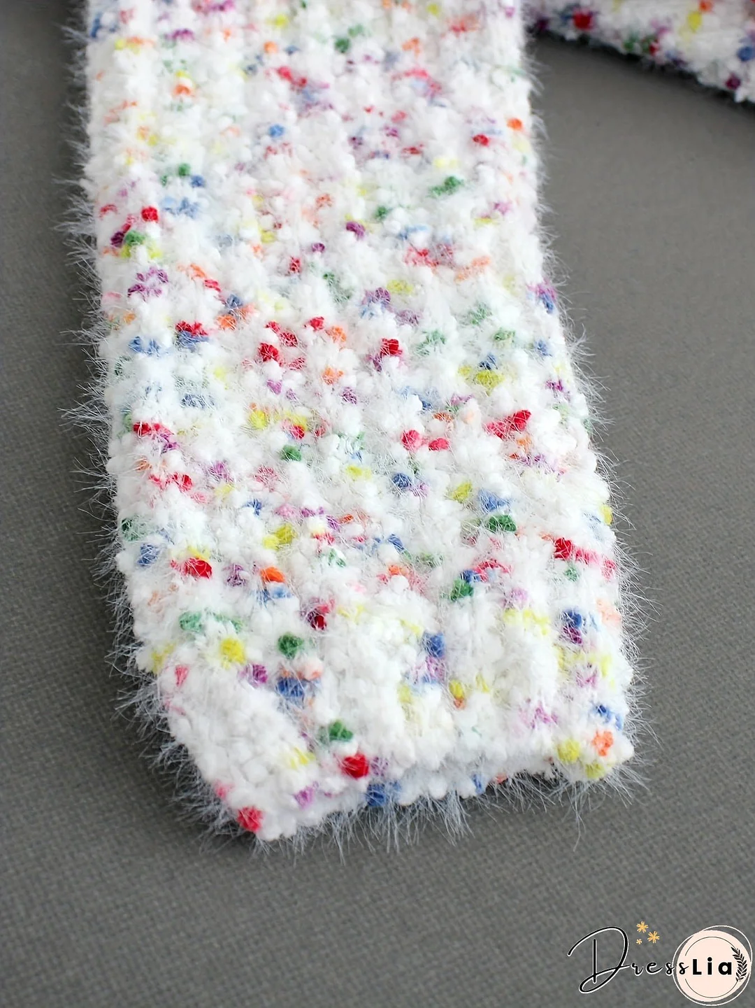 Colorful Dot Turtle Neck Pullover Sweater, Casual Long Sleeve Crop Sweater, Women's Clothing